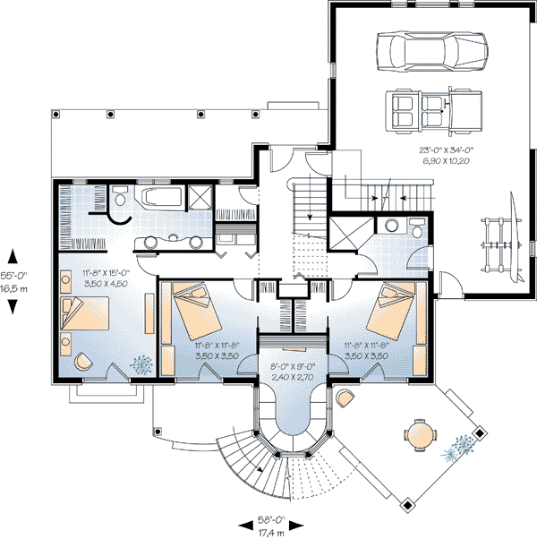 Southern Traditional Level One of Plan 65225