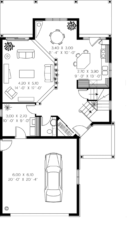 House Plan 65228 First Level Plan