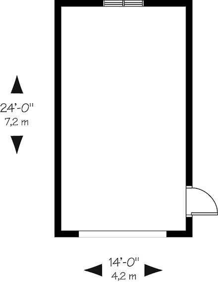 Garage Plan 65245 - 1 Car Garage First Level Plan