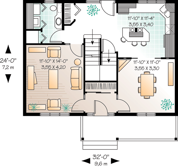 Country Traditional Level One of Plan 65249