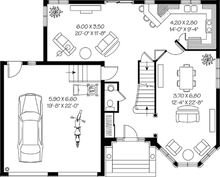 House Plan 65252 First Level Plan