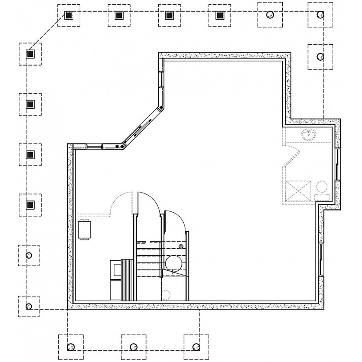 Bungalow Cabin Coastal Country Victorian Lower Level of Plan 65263