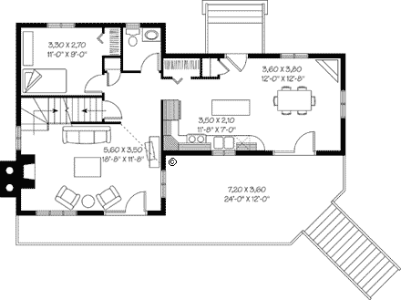 House Plan 65275 First Level Plan