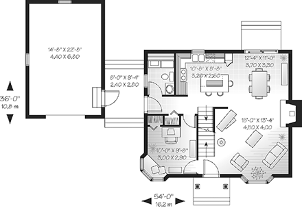 House Plan 65285 First Level Plan