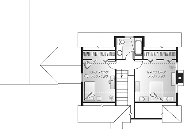 Bungalow Cape Cod Level Two of Plan 65285