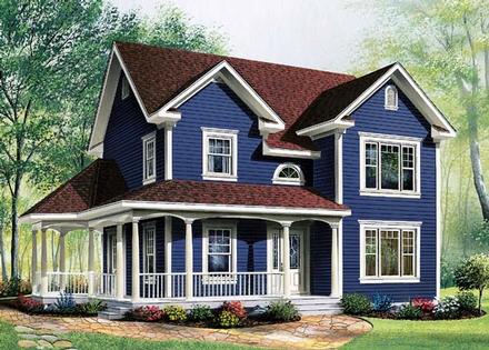 Country Farmhouse Elevation of Plan 65288