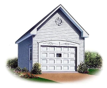 Garage Plan 65296 - 1 Car Garage Elevation