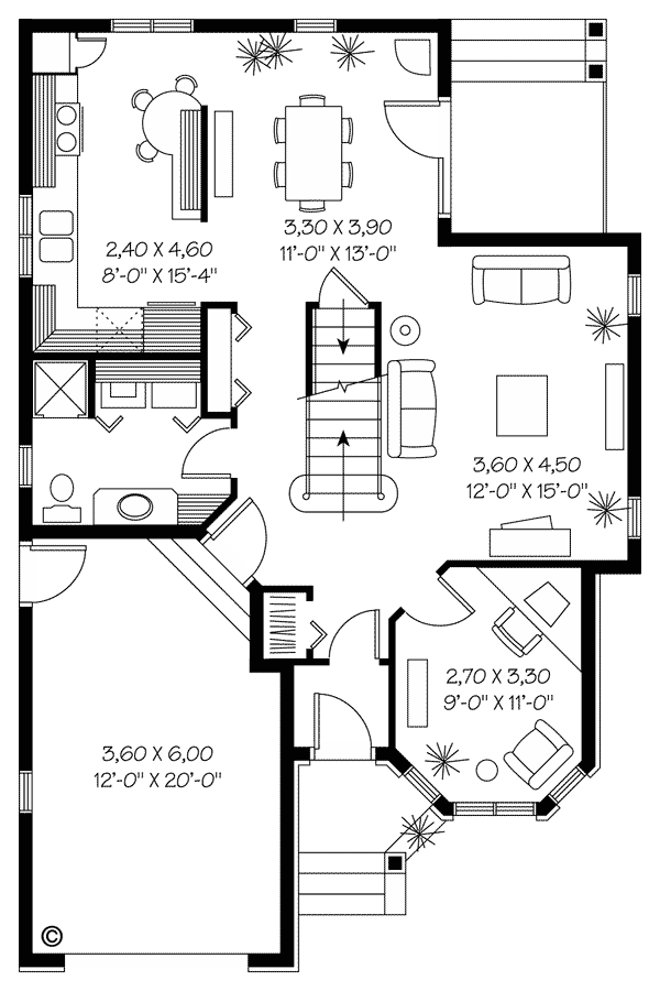 Traditional Victorian Level One of Plan 65299