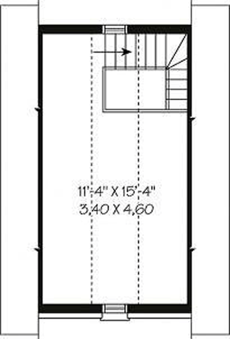 1 Car Garage Plan 65303 Level Two