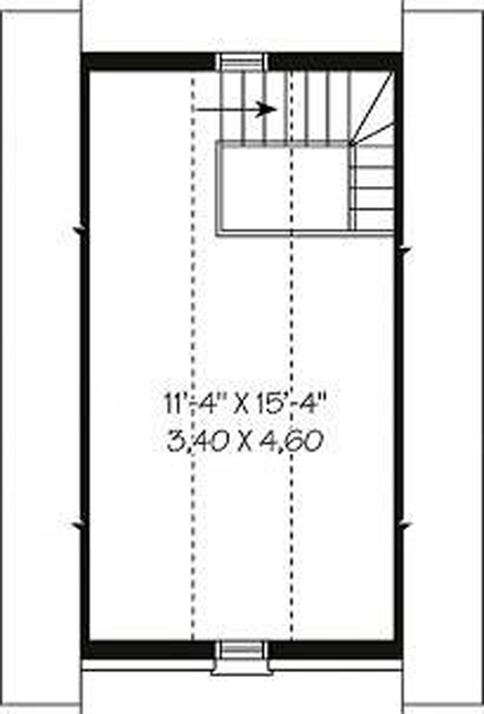 1 Car Garage Plan 65303 Second Level Plan