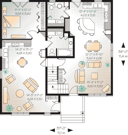 House Plan 65310 First Level Plan