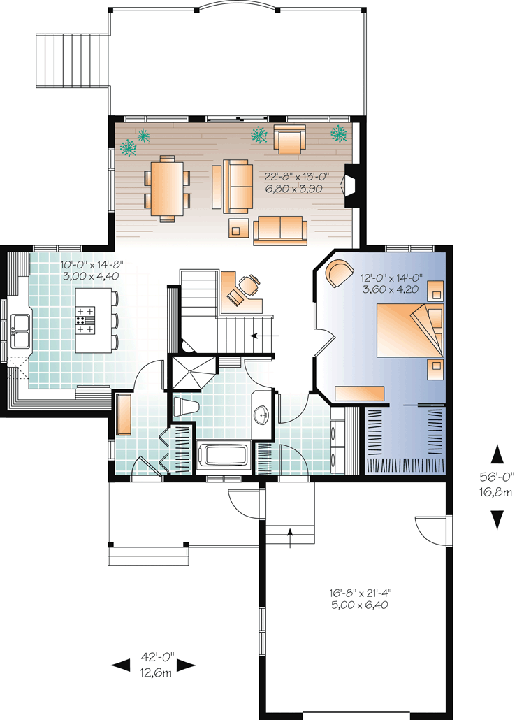 Cottage Country Level One of Plan 65312