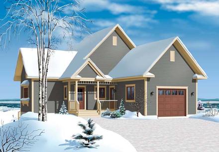 Cottage Country Elevation of Plan 65312