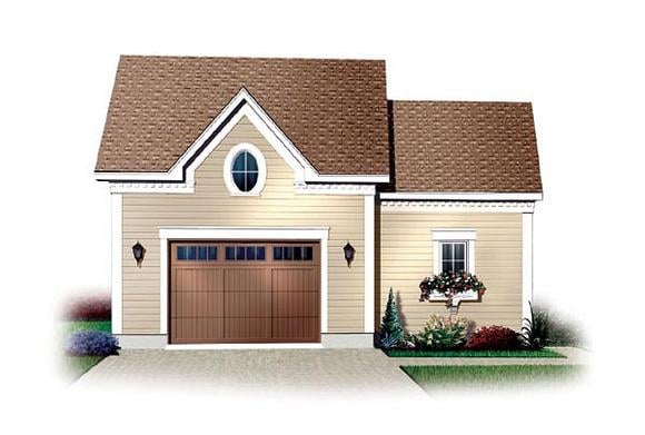 Garage Plan 65333 - 1 Car Garage Elevation