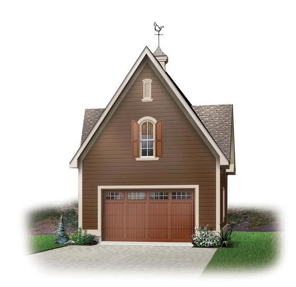 Garage Plan 65334 - 1 Car Garage Elevation