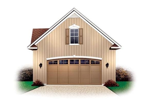 Garage Plan 65335 - 2 Car Garage Elevation