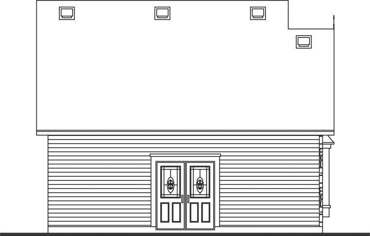  Rear Elevation of Plan 65336