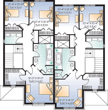 Multi-Family Plan 65339 Second Level Plan