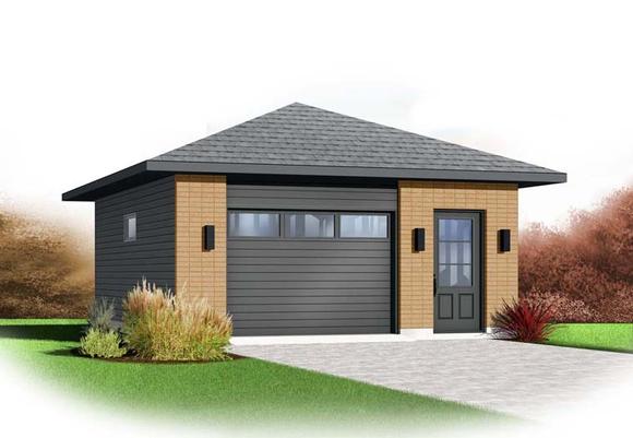 Garage Plan 65353 - 1 Car Garage Elevation