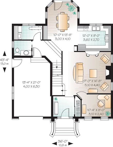 House Plan 65359 First Level Plan