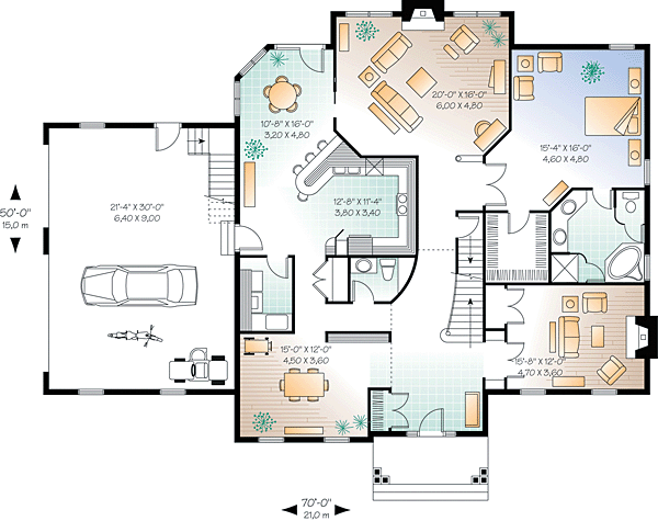 Colonial Traditional Level One of Plan 65371