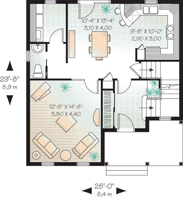 Colonial Southern Level One of Plan 65373