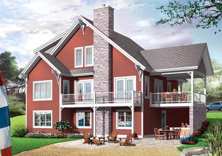 Cottage Country Craftsman Elevation of Plan 65379