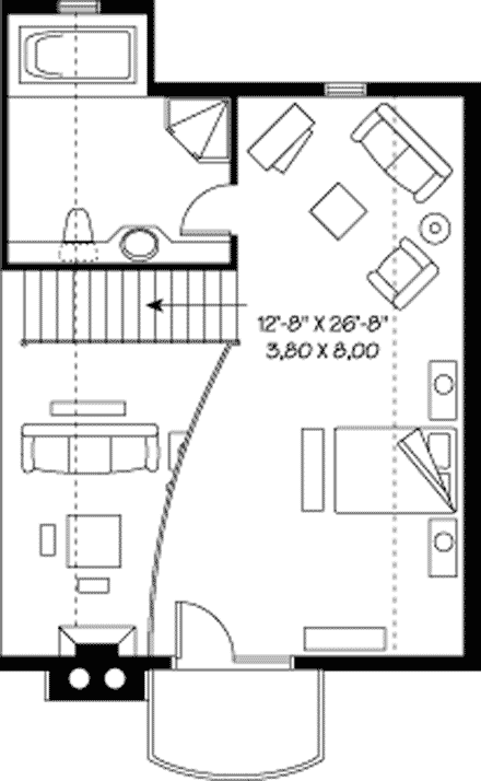 House Plan 65382 Second Level Plan