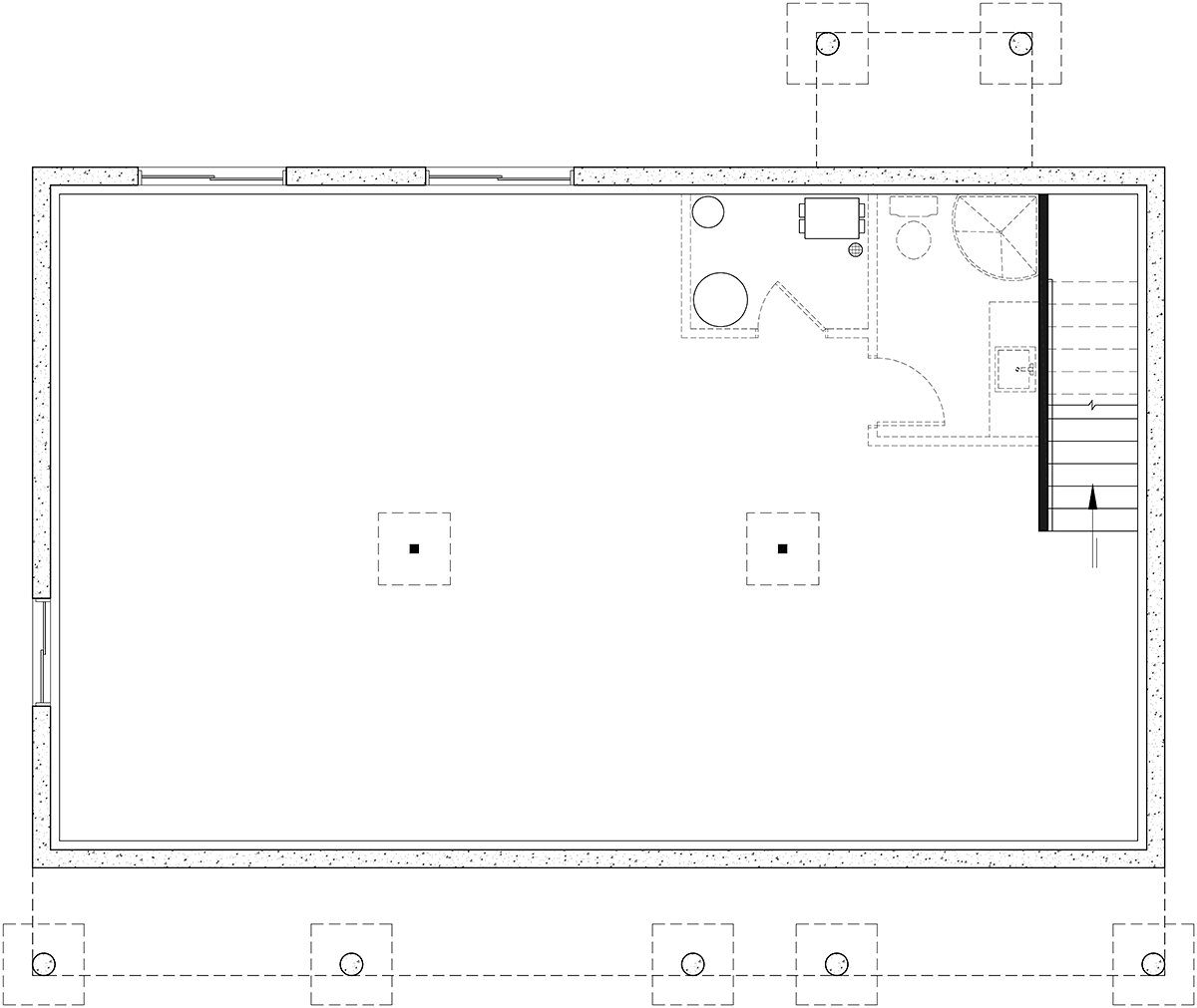 One-Story Ranch Traditional Lower Level of Plan 65383