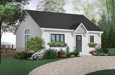 Cabin Cape Cod Elevation of Plan 65386