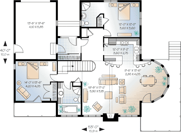 House Plan 65390 Level One