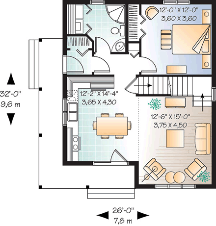 House Plan 65394 First Level Plan