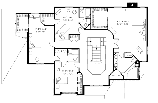 Contemporary Southwest Level Two of Plan 65424