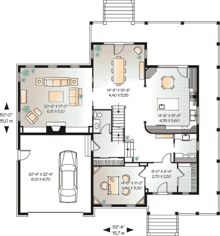 House Plan 65458 First Level Plan