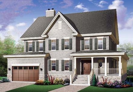 Country Farmhouse Traditional Elevation of Plan 65458