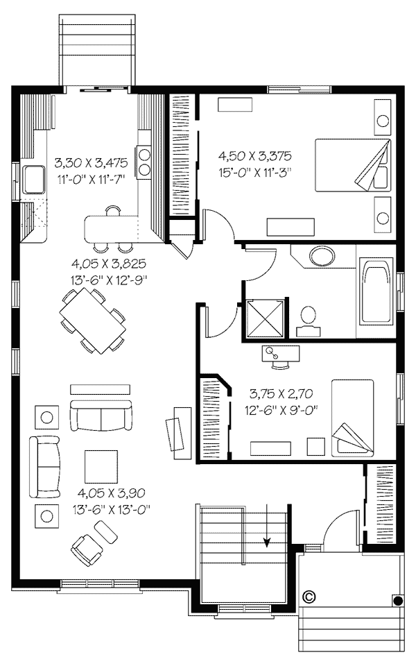 Narrow Lot Traditional Level One of Plan 65462