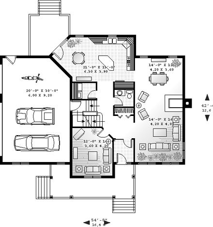 House Plan 65473 First Level Plan