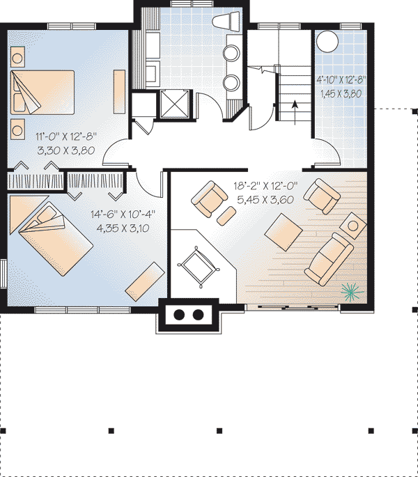 House Plan 65480 Lower Level