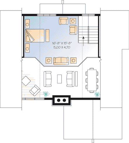 House Plan 65480 Second Level Plan