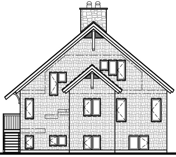 House Plan 65480 Rear Elevation