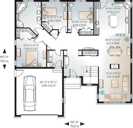 House Plan 65491 First Level Plan