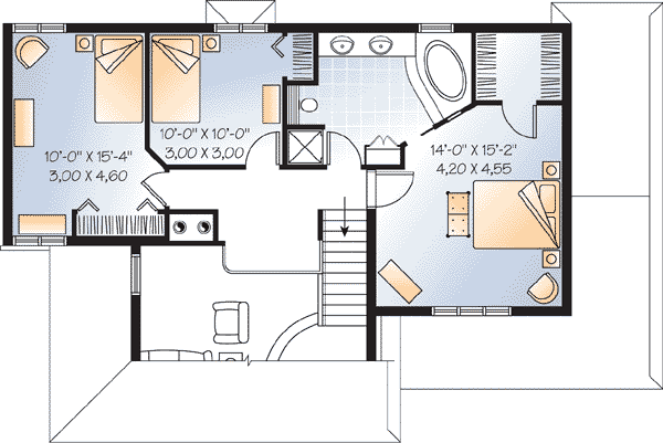 Craftsman Traditional Level Two of Plan 65497