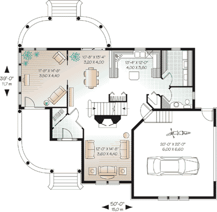 House Plan 65512 First Level Plan