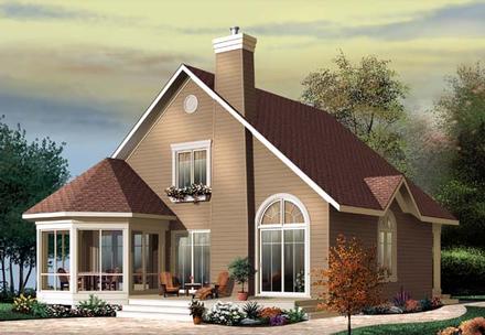 Country Craftsman Elevation of Plan 65518