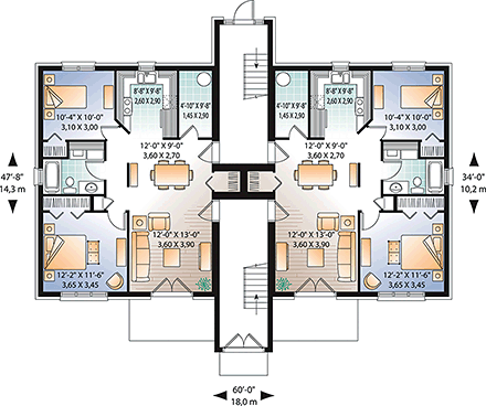 Multi-Family Plan 65533 First Level Plan