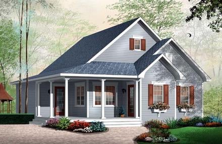 Bungalow Country Elevation of Plan 65534