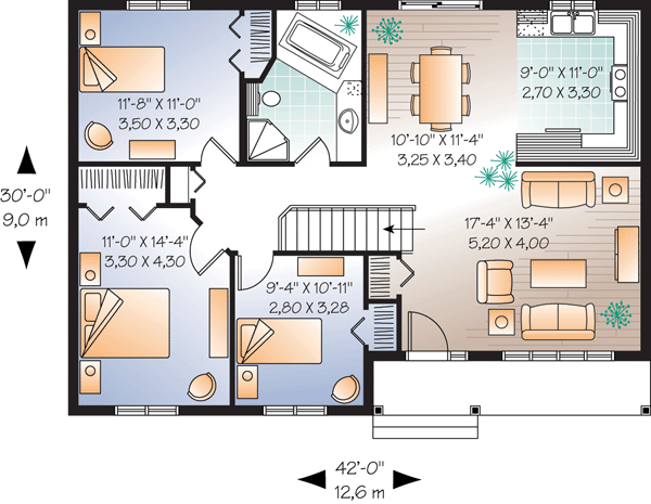 Bungalow Level One of Plan 65535
