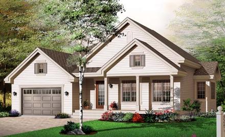 Bungalow Country Elevation of Plan 65544
