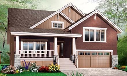 Country Craftsman Elevation of Plan 65547