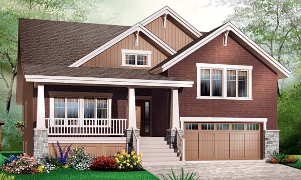 Plan 65547 | Craftsman Style with 4 Bed, 3 Bath, 2 Car Garage